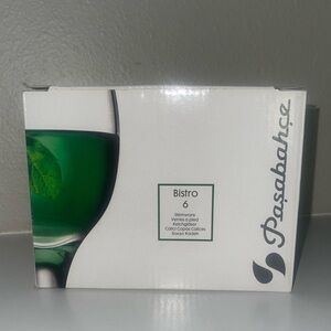 Set of 6 Pasabahce Bistro Stemware Sodalime Clear Glass